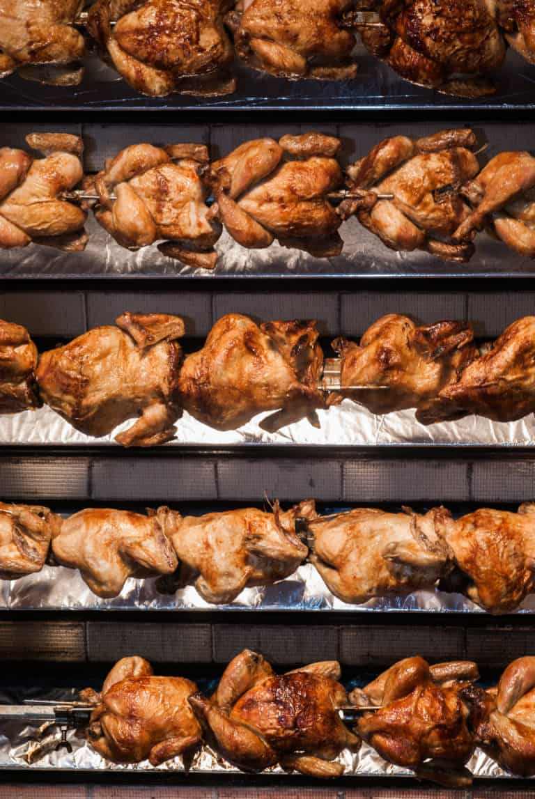 Haltbarkeit von gegrillten Hähnchen (halbes Hähnchen)